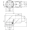 Rose+Krieger Coupling Connecting Component Strut Profile 48 mm Groove Size 48 mm Round Tube Size 48 mm 49497800