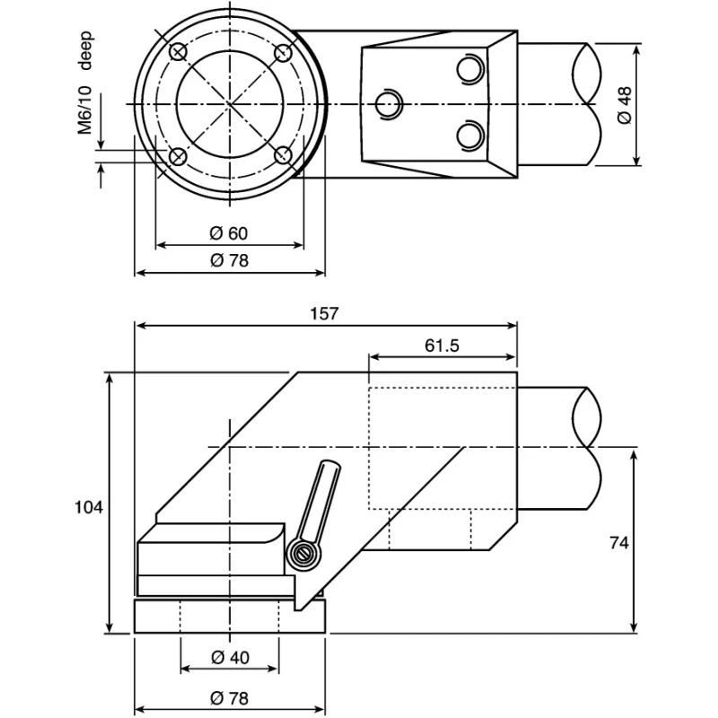 Rose+Krieger Coupling Connecting Component Strut Profile 48 mm Groove Size 48 mm Round Tube Size 48 mm 49497800