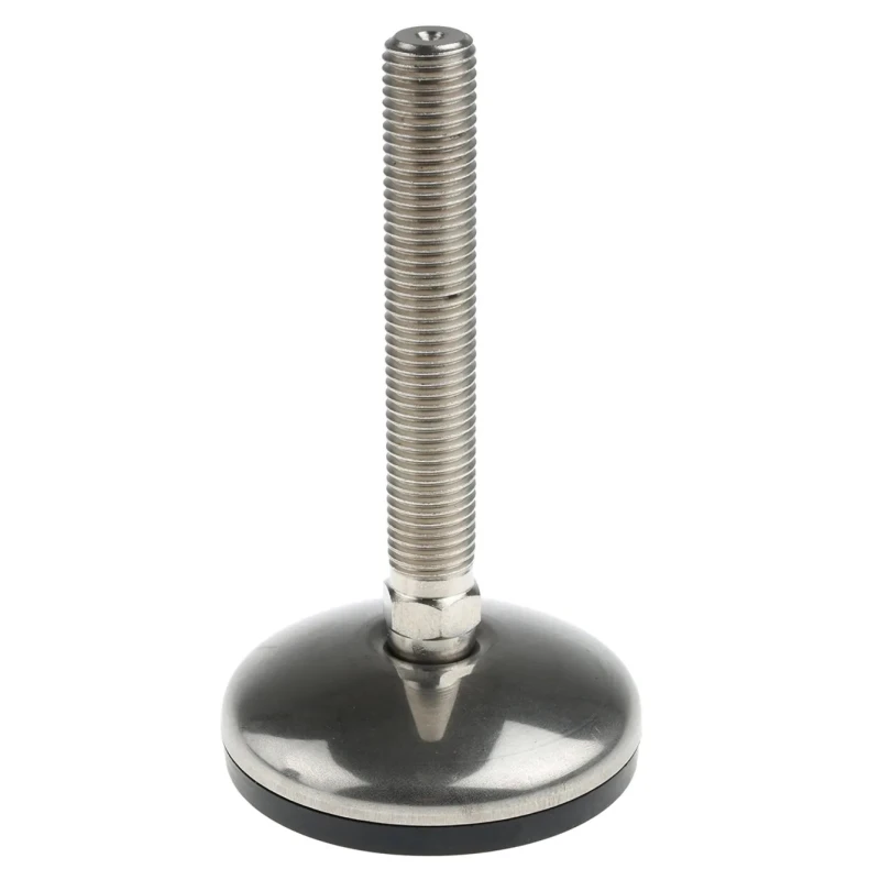 Nu-Tech Engineering M16 Thread Size 50 mm Dia. Stainless Steel Adjustable Foot with 750 kg Static Load Capacity and A105/016