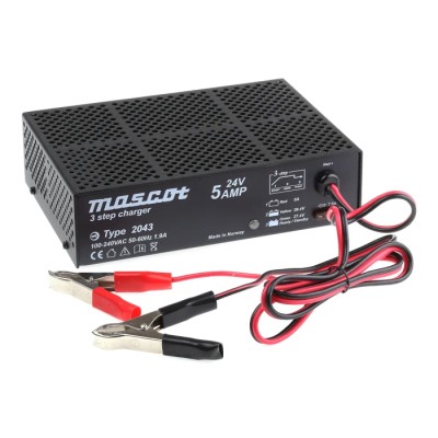 Mascot 2043 3-Stage Switch Mode Battery Charger For 24V Lead Acid Batteries 10A 24V EU Plug 2043000043
