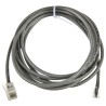 RS PRO Telephone Extension Cable Male RJ11 to Male BT Connector, Grey Transparent Sheath, 3m RJ11