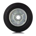 Guitel Hervieu Rubber Trolley Wheel 250 kg Load Capacity 200 mm Diameter 50 mm Width Steel Hub Plain Bore 438-7799