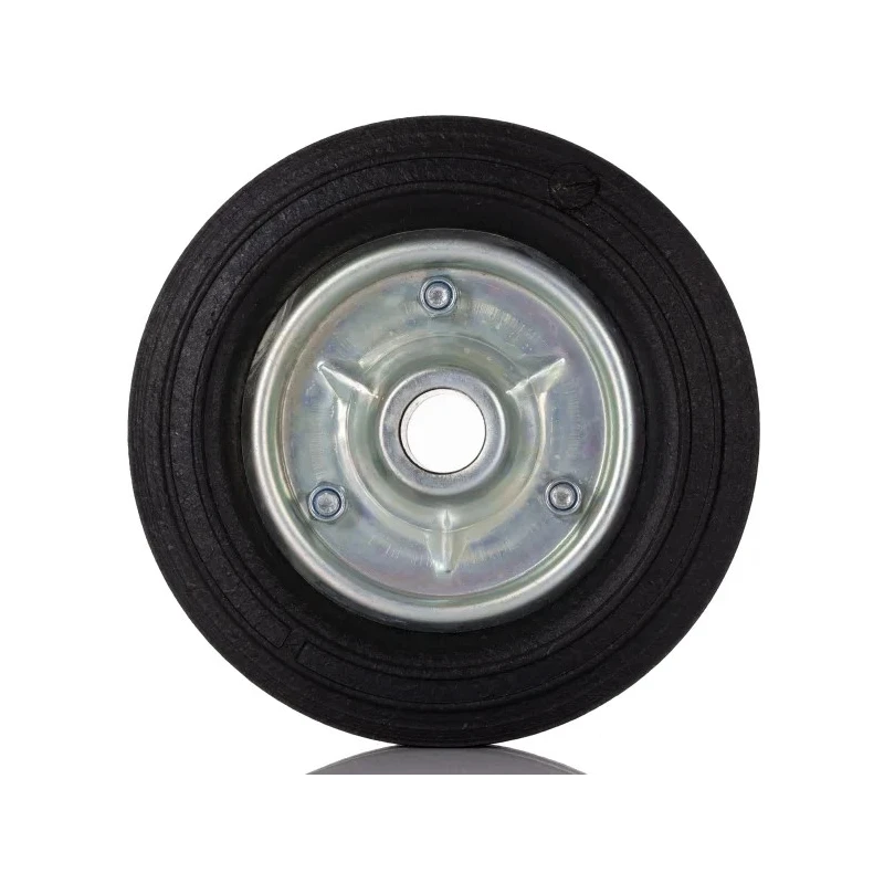 Guitel Hervieu Rubber Trolley Wheel 250 kg Load Capacity 200 mm Diameter 50 mm Width Steel Hub Plain Bore 438-7799