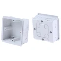 MK Electric Polyvinyl Chloride Cable Trunking Accessory Pinnacle Bench Back Box White 35mm x 210mm VTS6035 WHI
