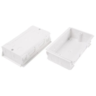 MK Electric Polyvinyl Chloride Pinnacle Bench Cable Trunking Accessory Back Box 35mm VTS7035 WHI