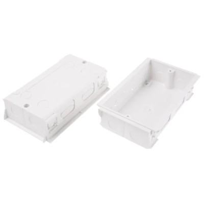 MK Electric Polyvinyl Chloride Pinnacle Bench Cable Trunking Accessory Back Box 35mm VTS7035 WHI