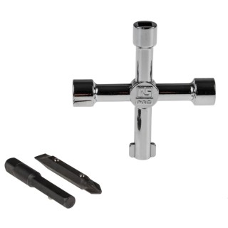 RS PRO Die Cast Zinc 5-way Control Cabinet Key 439-3019