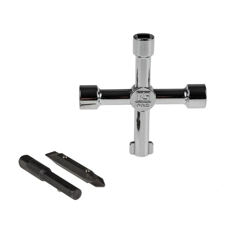 RS PRO Die Cast Zinc 5-way Control Cabinet Key 439-3019