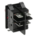 ZF Illuminated Double Pole Single Throw (DPST) On-Off Rocker Switch Panel, Red Actuator, Quick Connect WRG32F2BBREN