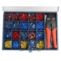 HellermannTyton Insulated Terminal Crimp Terminal Kit 630 Pieces with Crimp Tool and Cable Tie A801632T 630PC TERMINAL KIT