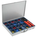 HellermannTyton Insulated Terminal Crimp Terminal Kit 630 Pieces with Crimp Tool and Cable Tie A801632T 630PC TERMINAL KIT