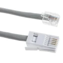 RS PRO Telephone Extension Cable Female RJ11 to Male BT Connector, Grey Sheath, 5m RJ11