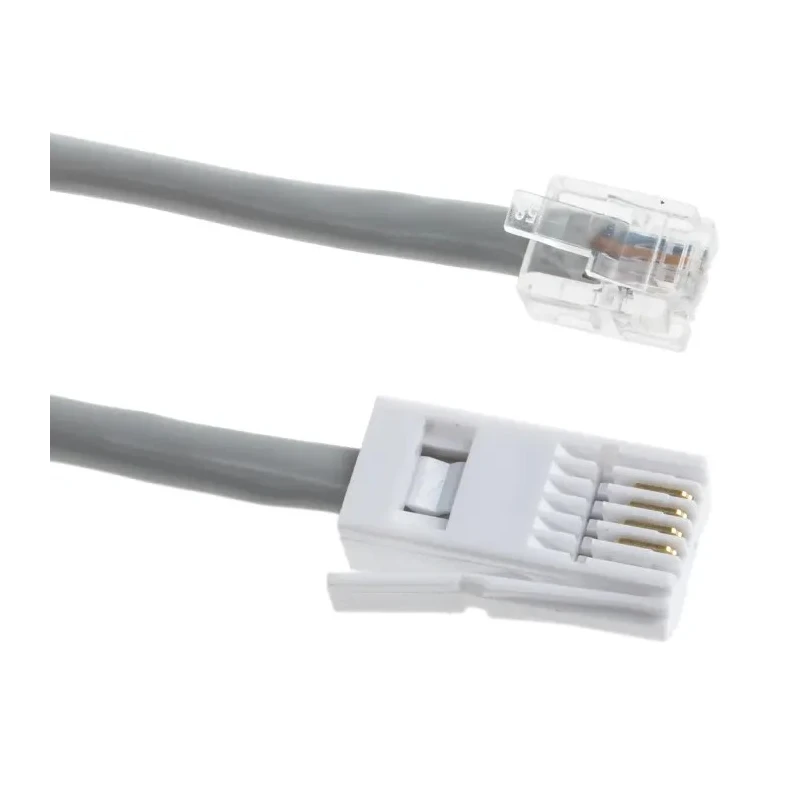 RS PRO Telephone Extension Cable Female RJ11 to Male BT Connector, Grey Sheath, 5m RJ11
