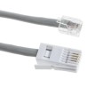 RS PRO Telephone Extension Cable Female RJ11 to Male BT Connector, Grey Sheath, 5m RJ11