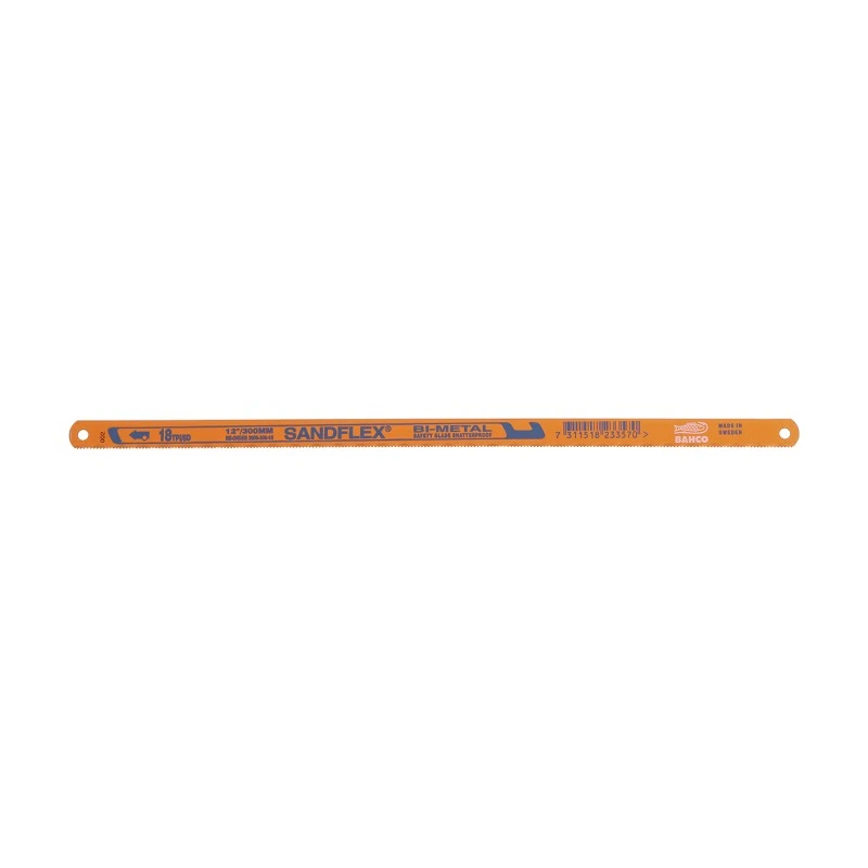 Bahco 300 mm Spring Steel Multi Material Hacksaw Blade, 18 TPI 3906-300-18-10P