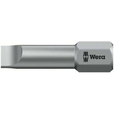 Wera Screwdriver Bit, 1/4 in Tip, Hex Drive, 5.5mm Blade Width, 25mm Overall Length 05056225001