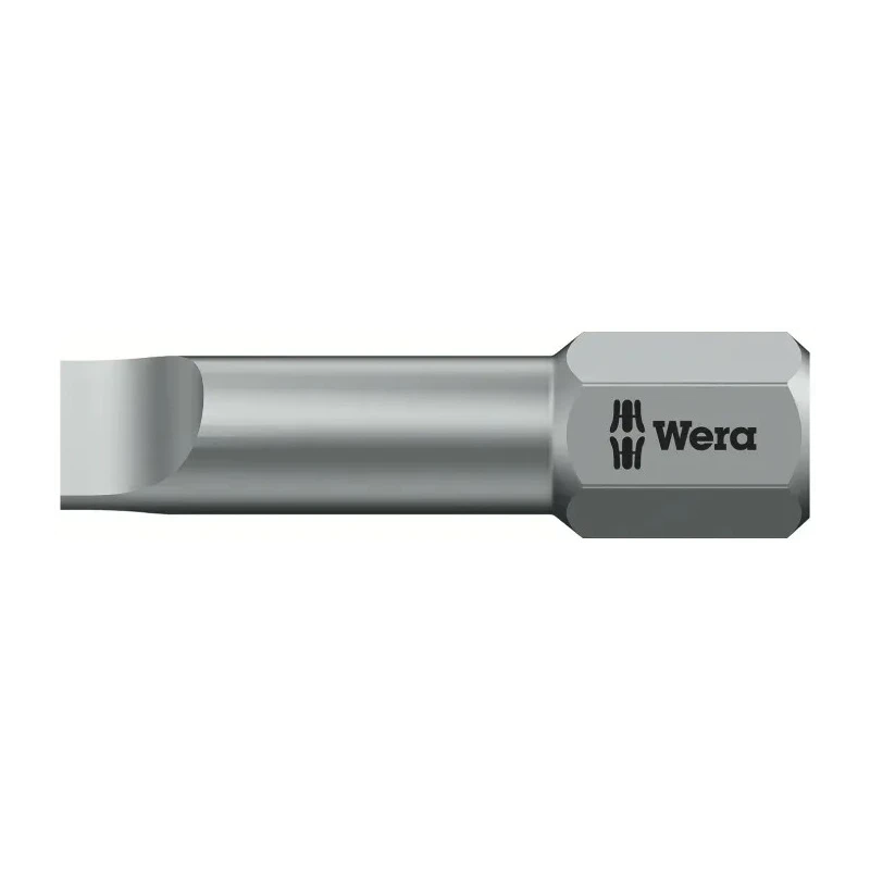 Wera Screwdriver Bit, 1/4 in Tip, Hex Drive, 5.5mm Blade Width, 25mm Overall Length 05056225001
