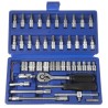 MTI 46-Piece 1/4 in Standard Socket Set Chrome Vanadium Steel Ratchet Wrench with Durable Case 568-514
