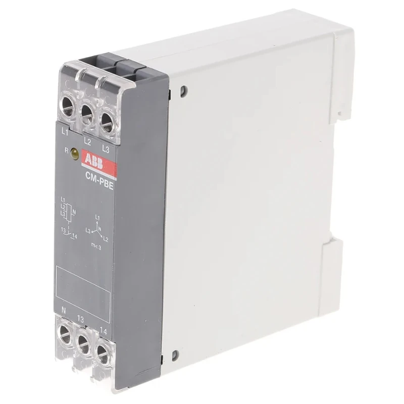 ABB Monitoring Relay Undervoltage & Phase Failure Detection 3, 1 Phase, SPST Contact, DIN Rail Mount, 440V AC 1SVR550881R9400