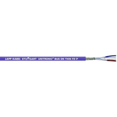 Lapp UNITRONIC BUS PB Data Cable 2 Cores 0.64 mm² CSA 19 AWG Screened 100 m Purple PVC Sheath 250V 2170220