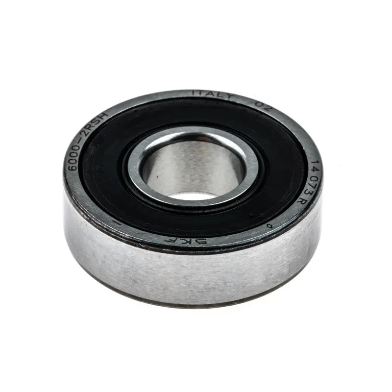SKF Single Row Deep Groove Ball Bearing 10 mm ID, 26 mm OD, Race Width 8 mm, Sealed End, Sheet Metal Cage 6000-2RSH