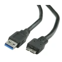 Roline USB Cable, Male USB Type A to Male USB 3.0 Micro USB Type B, 150 mm, Black, Polyvinyl Chloride Jacket 11.02.8876-25