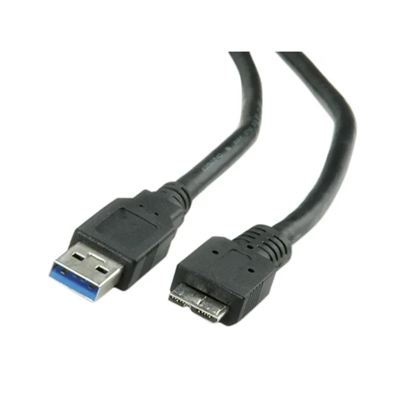 Roline USB Cable, Male USB Type A to Male USB 3.0 Micro USB Type B, 150 mm, Black, Polyvinyl Chloride Jacket 11.02.8876-25