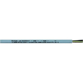 Lapp YY Control Cable, 5 Cores 13 AWG Copper Conductor, Unscreened, 50 m Length, Grey Polyvinyl Chloride Sheath 0015405