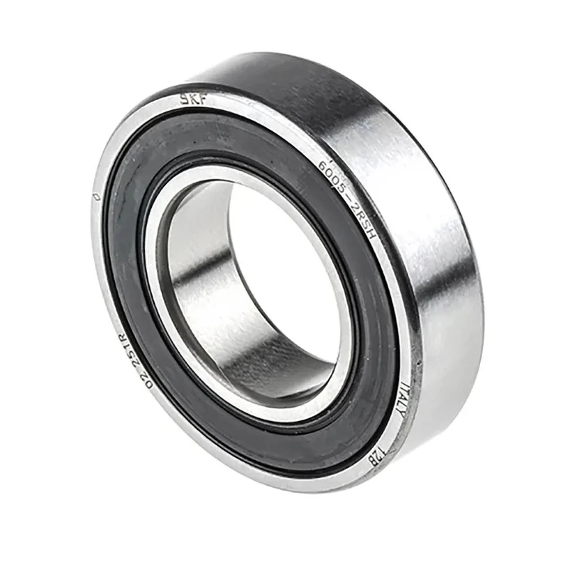 SKF Single Row Deep Groove Ball Bearing 25 mm ID, 47 mm OD, 12 mm Width, Sheet Metal Cage, Steel Balls, Sealed End 6005-2RSH