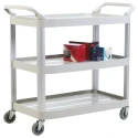 RS PRO 3 Plastic Non-Marking Swivel Trolley 850mm Platform Length 120kg Load 492mm Width 444-2458