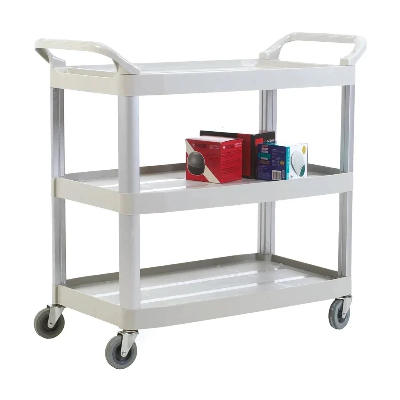 RS PRO 3 Plastic Non-Marking Swivel Trolley 850mm Platform Length 120kg Load 492mm Width 444-2458