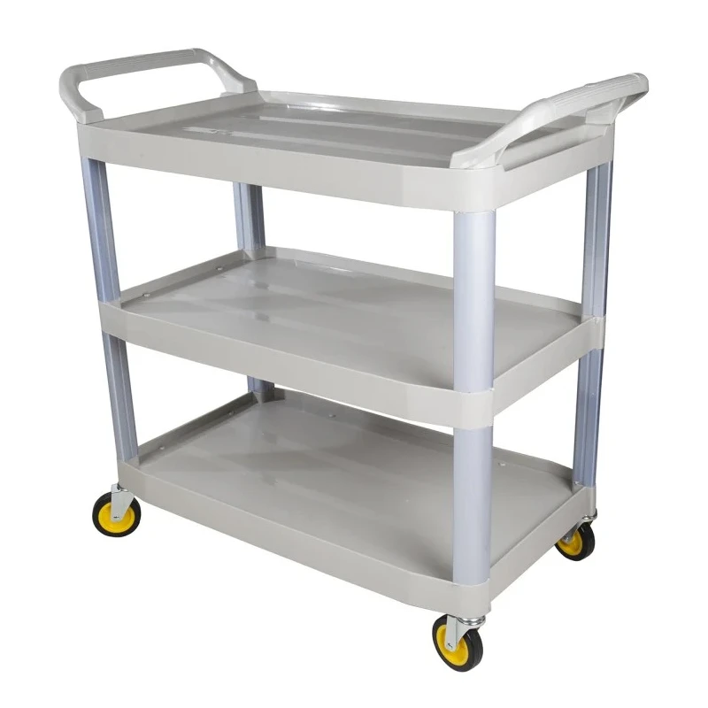 RS PRO 3 Plastic Non-Marking Swivel Trolley 850mm Platform Length 120kg Load 492mm Width 444-2458