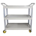 RS PRO 3 Plastic Non-Marking Swivel Trolley 850mm Platform Length 120kg Load 492mm Width 444-2458
