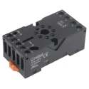 Relpol 8 Way 300V AC DIN Rail Relay Socket for use with R15 Relay GZP8-BLACK