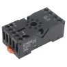 Relpol 8 Way 300V AC DIN Rail Relay Socket for use with R15 Relay GZP8-BLACK