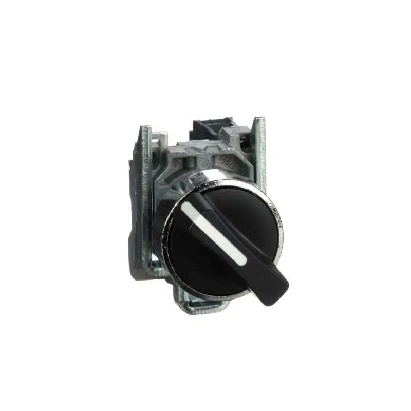 Schneider Electric Knob Selector Switch 22 mm Cutout Diameter 2 Positions SPST, Spring Return, Harmony XB4 XB4BD41
