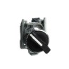 Schneider Electric Knob Selector Switch 22 mm Cutout Diameter 2 Positions SPST, Spring Return, Harmony XB4 XB4BD41
