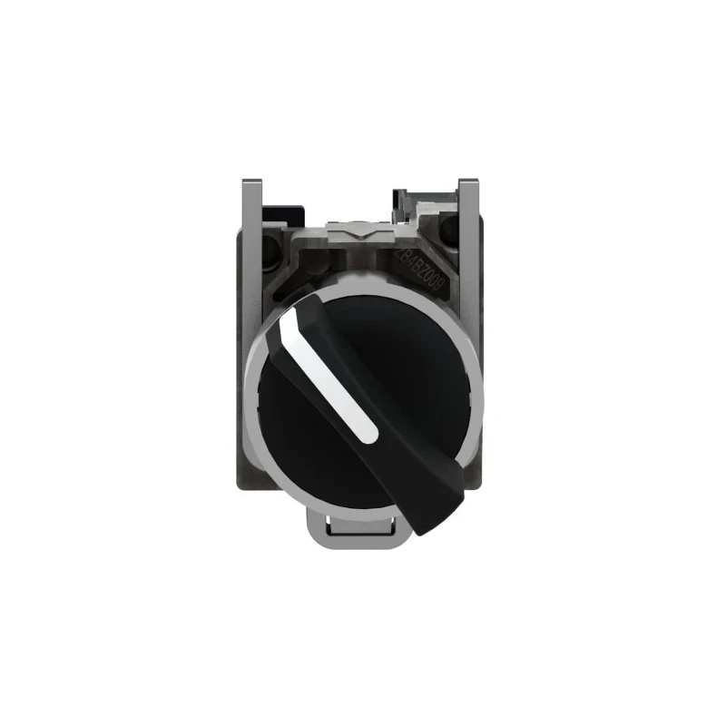 Schneider Electric Knob Selector Switch 22 mm Cutout Diameter 2 Positions SPST, Spring Return, Harmony XB4 XB4BD41