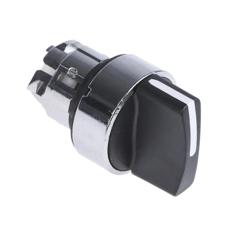 Schneider Electric Knob Selector Switch 22 mm Cutout Diameter 2 Positions SPST, Spring Return, Harmony XB4 XB4BD41