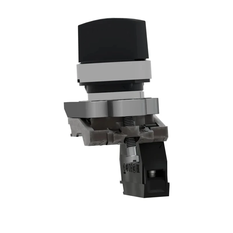 Schneider Electric Knob Selector Switch 22 mm Cutout Diameter 2 Positions SPST, Spring Return, Harmony XB4 XB4BD41