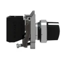 Schneider Electric Knob Selector Switch 22 mm Cutout Diameter 2 Positions SPST, Spring Return, Harmony XB4 XB4BD41