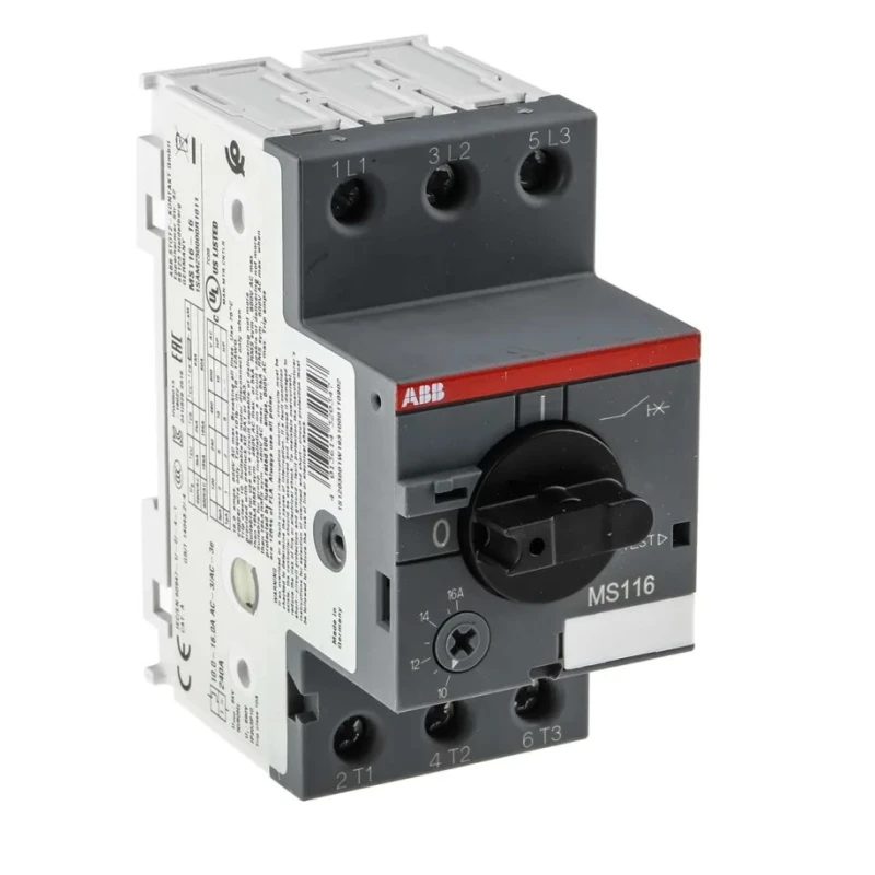 ABB Motor Protection Circuit Breaker 16A, 600V, 3 Poles, IP10/IP20, -25 to 55°C MS116-16 1SAM250000R1011