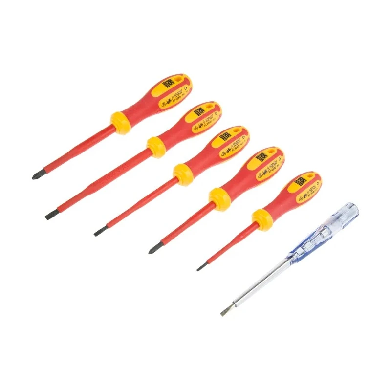RS PRO 9 Piece Screwdriver and Plier Set with Tool Chest VDE 1000V Approved 125-3097