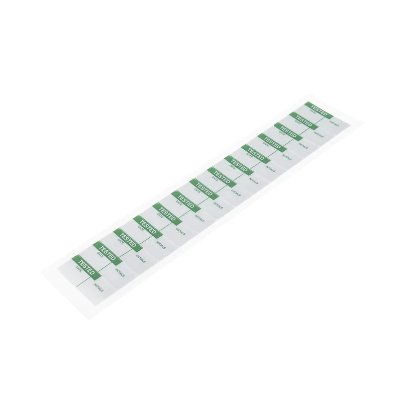 RS PRO Pre-Printed Adhesive Label Self-Adhesive Aluminium Foil Green Text 38mm x 15mm 140 Per Pack 445-3593