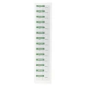 RS PRO Pre-Printed Adhesive Label Self-Adhesive Aluminium Foil Green Text 38mm x 15mm 140 Per Pack 445-3593