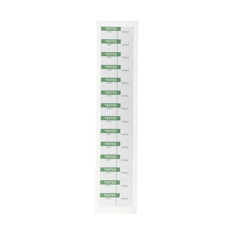 RS PRO Pre-Printed Adhesive Label Self-Adhesive Aluminium Foil Green Text 38mm x 15mm 140 Per Pack 445-3593