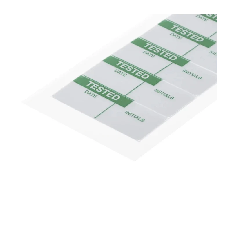 RS PRO Pre-Printed Adhesive Label Self-Adhesive Aluminium Foil Green Text 38mm x 15mm 140 Per Pack 445-3593