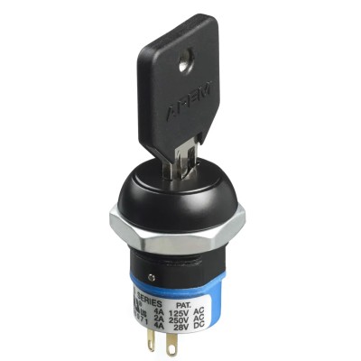 APEM Keylock Switch SPDT 4A 2-Way Common Key Momentary 125V AC 28V DC LK5AGB126M3