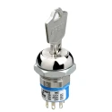 APEM Keylock Switch SPDT 4A 2-Way Common-Key Round Bezel LK6NNB126N3