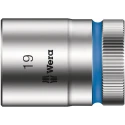 Wera 1/2 in Drive 19 mm 6 Point Hex Socket Chrome Vanadium Steel Chrome Plated 37mm Length 05003610001